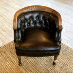 (3) Vintage Brown Sofa Chair
